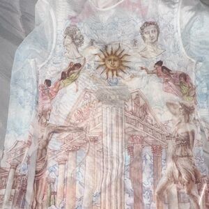 Casablanca Graphic Mesh Tank Top